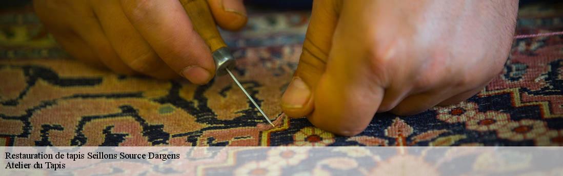 Restauration de tapis  seillons-source-dargens-83470 Atelier du Tapis