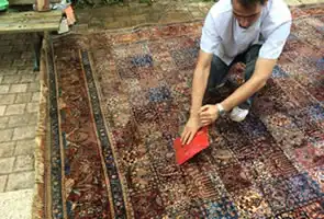 Détachage de tapis